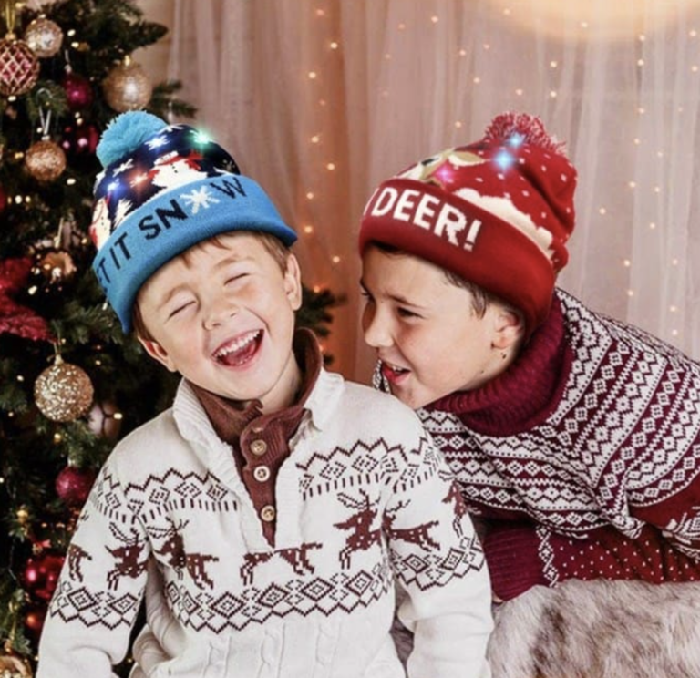 LED Light-Up Christmas Knitted Beanies for just $12.99 shipped!