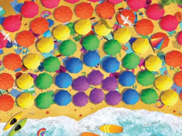 TWO Buffalo Games Rainbow Umbrellas 300-Piece Jigsaw Puzzles $3.75 EACH (Reg. $11) + Buy 2, save 50% on 1 – Large Pieces