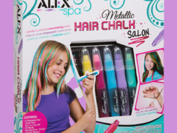 5-Color Alex Spa Metallic Hair Chalk Salon $5.99 (Reg. $15)  – Includes 48 Accessories and Beading Tool