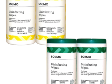 300-Count Solimo Disinfecting Wipes, Lemon & Fresh Scent as low as $6.98 Shipped Free (Reg. $14.03) – 2¢/wipe!