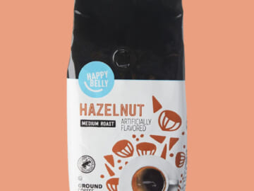 Happy Belly Medium Roast Ground Coffee, Hazelnut, 12 oz as low as $2.95 Shipped Free (Reg. $5) – Amazon Brand