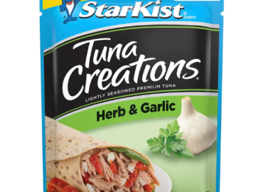 12-Pack StarKist Tuna Creations Herb & Garlic Pouches as low as $13.52 Shipped Free (Reg. $38) – $1.13/ 2.6 Oz Pouch!