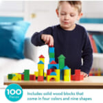 TWO 100-Piece Melissa & Doug Wooden Building Blocks Sets $5.35 EACH (Reg. $28) – Comes in 4 colors and 9 shapes + Buy 2, save 50% on 1