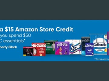 $15 Amazon Credit With Any $50 Purchase of Kimberly-Clark Products