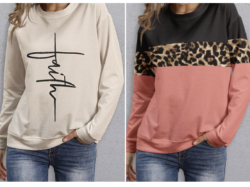 Women’s Cute Graphic Sweatshirts only $10.59 + shipping!