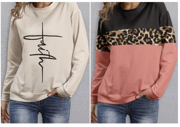 Women’s Cute Graphic Sweatshirts only $10.59 + shipping!