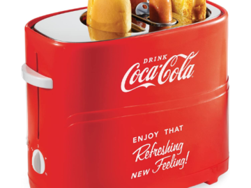 Amazon Black Friday! Nostalgia Coca-Cola 2 Slot Bun Hot Dog Toaster $19.99 (Reg. $30) – Mini Tongs Included!