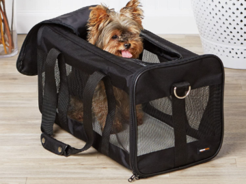 Amazon Cyber Deal! Amazon Basics Soft-Sided Mesh Pet Travel Carrier $21.66 (Reg. $31.76) – keep your pet comfortabe while traveling!