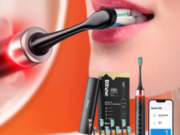 Amazon Black Friday! Smart Electric Toothbrush $13.48 After Code (Reg. $54.99) + Free Shipping – FAB Ratings! – Includes 8 Brush Heads & Travel Case – Prime Exclusive Deal!