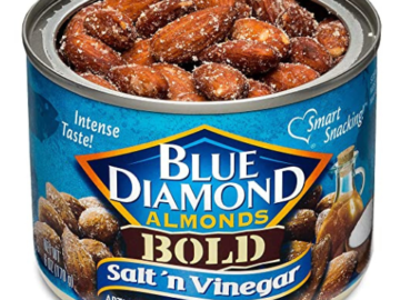 12 Pack Blue Diamond Almonds Salt N’ Vinegar, 6 Oz Resealable Cans $28.19 Shipped Free (Reg. $42.84) – $2.35 each