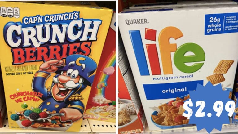 $2.99 Quaker Cap’n Crunch or Life Cereal | Kroger Mega Deal
