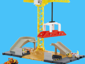 Matchbox Action Drivers Construction Playset with Moving Crane $11.24 (Reg. $24) – With Car-Activated Features + 1 Matchbox Toy Bulldozer