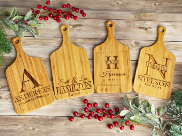 Personalized Bamboo Serving Boards only $12.99 shipped!
