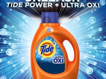 THREE Bottles 59 Loads Tide Ultra Oxi Laundry Detergent Liquid Soap as low as $8.19 EACH (Reg. $13) + Free Shipping – $0.14/Load + Buy 3, save $10