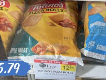 100-ct. Totino’s Pizza Rolls for $5.79 (reg. $12.59)