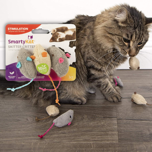 TWO 3-Packs SmartyKat Skitter Critters Catnip Cat Toys as low as $1.68 PER Pack (Reg. $4) + Free Shipping – 56¢/ Toy! FAB Ratings! + Buy 2, save 30% on 1