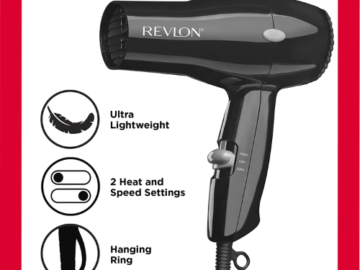 Revlon Compact Hair Dryer as low as $8.18  Shipped Free (Reg. $12)