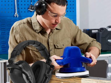 Amazon Basics Noise-Reduction Safety Earmuffs Ear Protection $6.14 (Reg. $11.81)