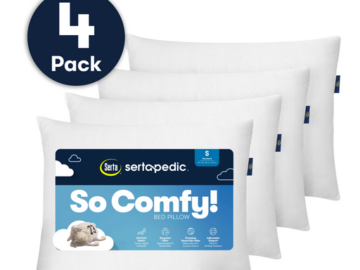 Serta So Comfy Bed Pillows (4 pack) only $24!
