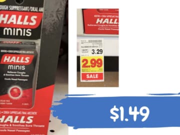 Get Halls Cough Drop Minis for $1.49 at Kroger