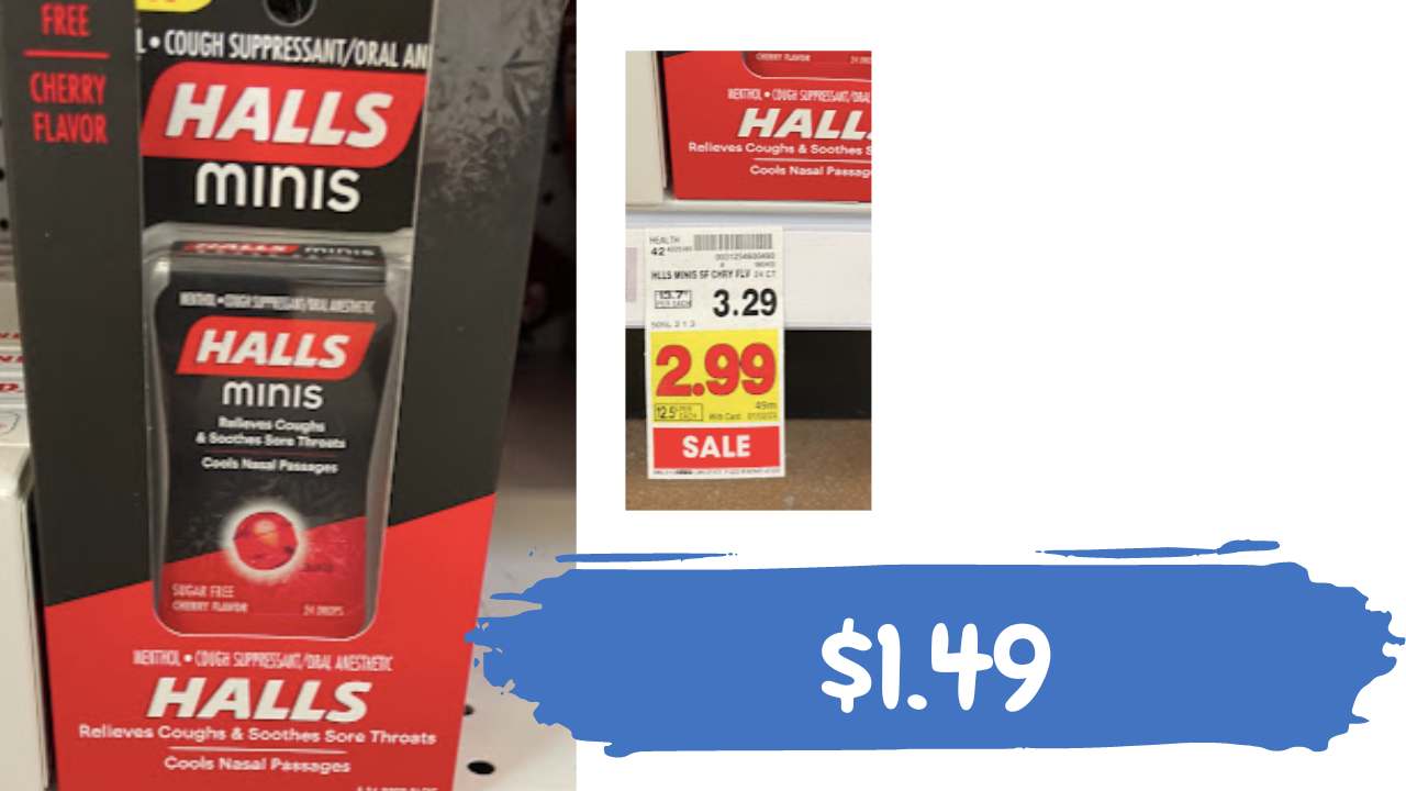 Get Halls Cough Drop Minis for $1.49 at Kroger