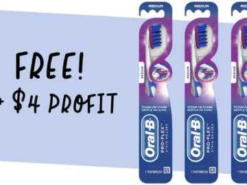 Get 3 Oral-B Toothbrushes for FREE + $4 Profit!