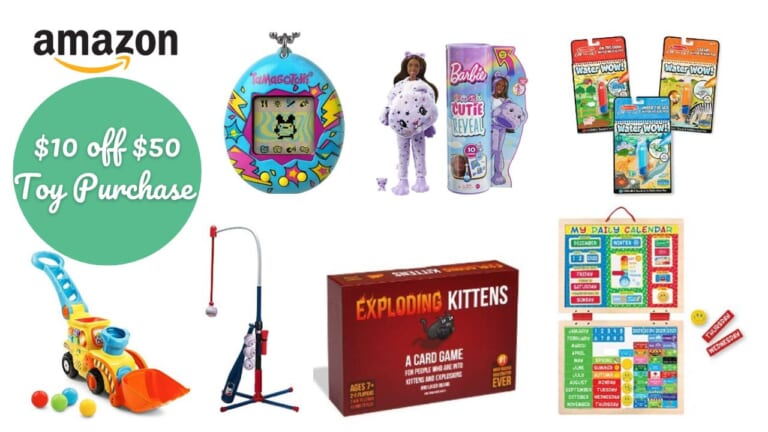 Save $10 when you spend $50 on Toys & Games at Amazon