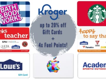 Kroger Gift Card Deals: Starbucks, Lowe’s & More