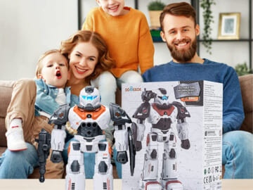 Remote Control Robot Toy $14.39 After Code (Reg. $36) + Free Shipping –  with Dancing/Shooting, Rechargeable Programmable with 2.4GHz Intelligent Gesture Sensing