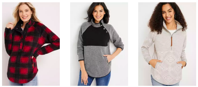 Maurices: Lodge Sherpa Pullovers only $14.90 today (Reg. $45!)