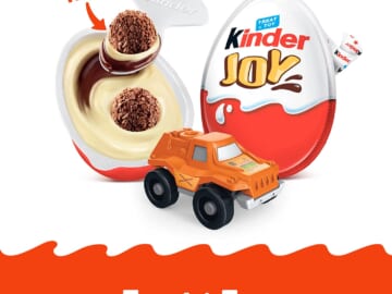 15-Pack Kinder Joy Eggs as low as $18.71 After Coupon (Reg. $26) + Free Shipping – $1.25 /0.7 Oz Egg! Includes Toy Inside!