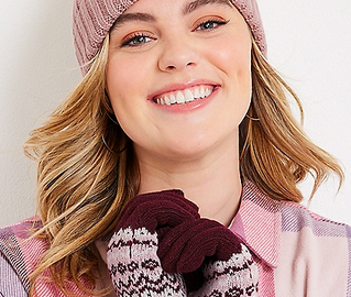 Beanie Pom Hat and Glove Set only $5 at Maurices!