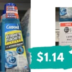 $1.14 Carbona Washing Machine Cleaner & $1.44 Color Grabber Sheets