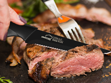 Set of 8 Stainless Steel Steak Knife $17.49 After Code (Reg. $59.98) – $2.18/Each! – Sharp, Non-Stick & Rust-Resistant! + FAB Ratings!