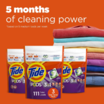 111-Count Tide PODS Spring Meadow Laundry Detergent Soap Pods as low as $24.84 After Coupon (Reg. $39.35) + Free Shipping! 22¢/Pac!