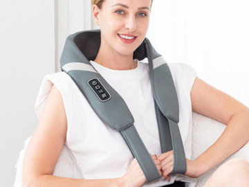 Deep Tissue 3D Shiatsu Kneading Neck & Back Massager $9.07 After Code (Reg. $29.99) + Free Shipping – Portable and lightweight