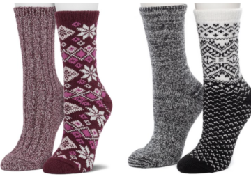 Cuddl Duds Women’s 2-Pair Sock Sets for just $7.99 + shipping!
