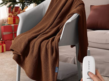 Electric 50×60″ Heated Throw Blanket $24.99 After Coupon (Reg. $79.99) – Soft and Cozy