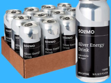 12-Pack Solimo Sugar Free Silver Energy Drink as low as $8.17 Shipped Free (Reg. $13.10) – 68¢/ 16 Oz Can! LOWEST PRICE!