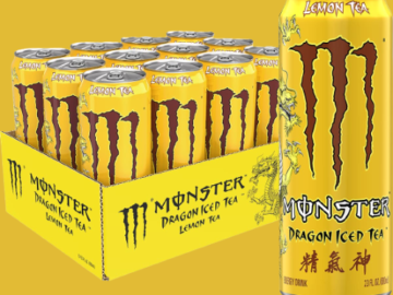 12-Pack Monster Dragon Iced Lemon Tea Energy Drink as low as $10.99 After Coupon (Reg. $22) + Free Shipping! 92¢/ 23 Oz Can!