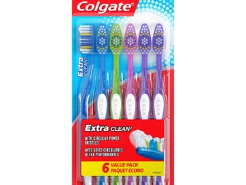6 Pack Colgate Extra Clean Toothbrush, Medium as low as $2.75 After Coupon (Reg. $5.69) + Free Shipping – $0.46 /toothbrush!