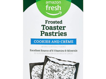 8-Count Amazon Fresh Frosted Cookies & Crème Toaster Pastries $5.37 (Reg. $10.31) – 67¢ each!