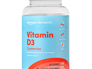 60-Count Amazon Elements Vitamin D3 Gummies as low as $5.09 Shipped Free (Reg. $14.29) – $0.09/gummy!