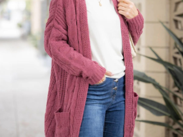 Chunky Cable Knit Oversized Open Front Cardigan $22.99 Shipped (Reg. $74.99) – Many different colors are available!