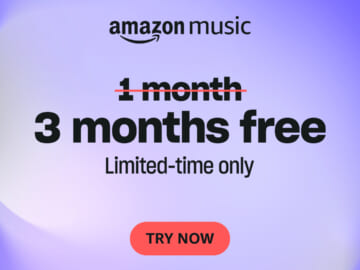 3 Month FREE Trial of Amazon Music Unlimited!