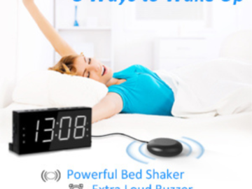 Roxicosly Super Loud Alarm Clock with Bed Shaker $19.99 (Reg. $24) – 11.5K+ FAB Ratings! – Vibrating Alarm Clock for Heavy Sleeper