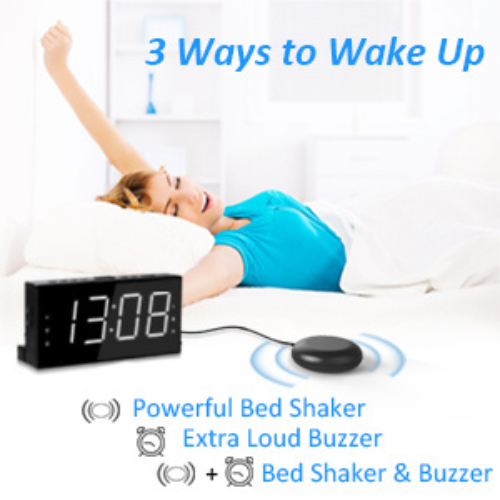 Roxicosly Super Loud Alarm Clock with Bed Shaker $19.99 (Reg. $24) – 11.5K+ FAB Ratings! – Vibrating Alarm Clock for Heavy Sleeper
