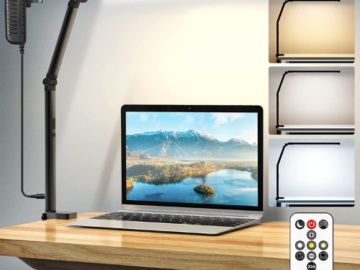 Swing Arm Desk Light with Clamp $13.80 After Code (Reg. $45.99) + Free Shipping! 3 Color Modes 6 Levels Brightness with Timing Function!