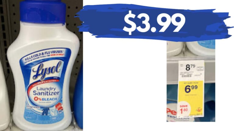 $3.99 Lysol Laundry Sanitizer at Walgreens