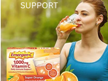 TWO 30-Count Emergen-C 1000mg Vitamin C Powder as low as $6.94 EACH Shipped Free (Reg. $12.11) – 82K+ FAB Ratings! – 23¢ each + Buy 2, Save 50% on 1!
